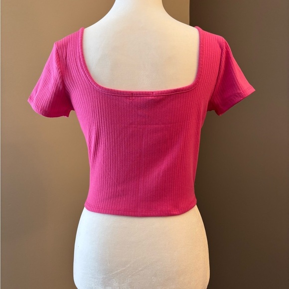 Bozzolo  Pink Ribbed Women's Top - Picture 4 of 4